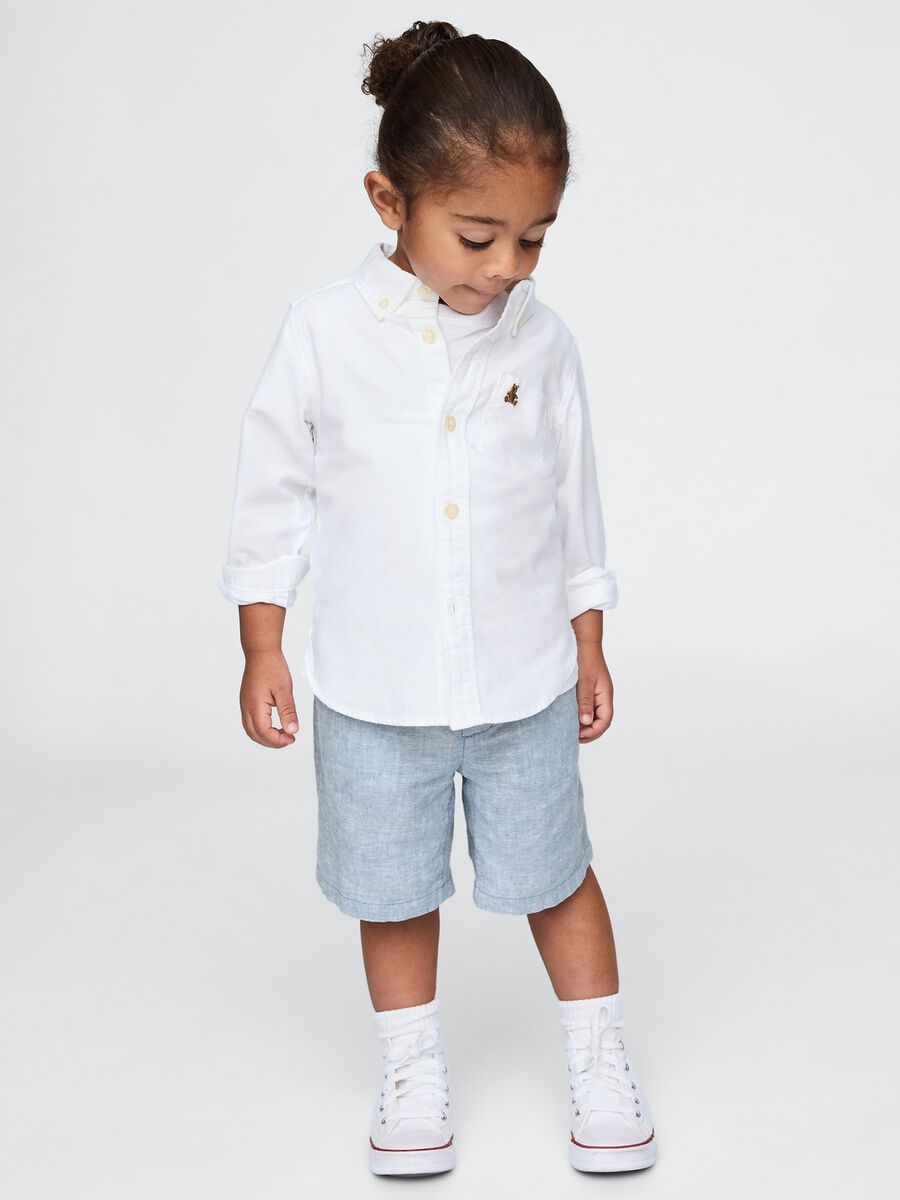 Bermuda bambino in lino e cotone Bimbo_0
