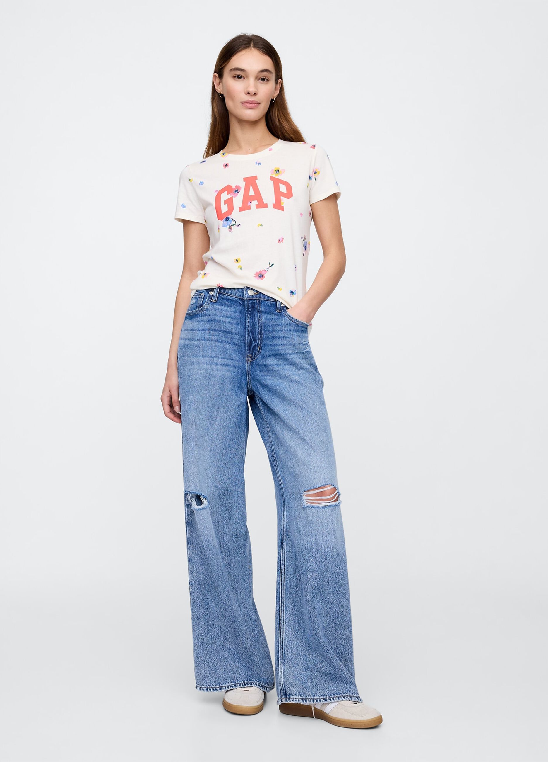 T-shirt a fiori Gap in cotone_1