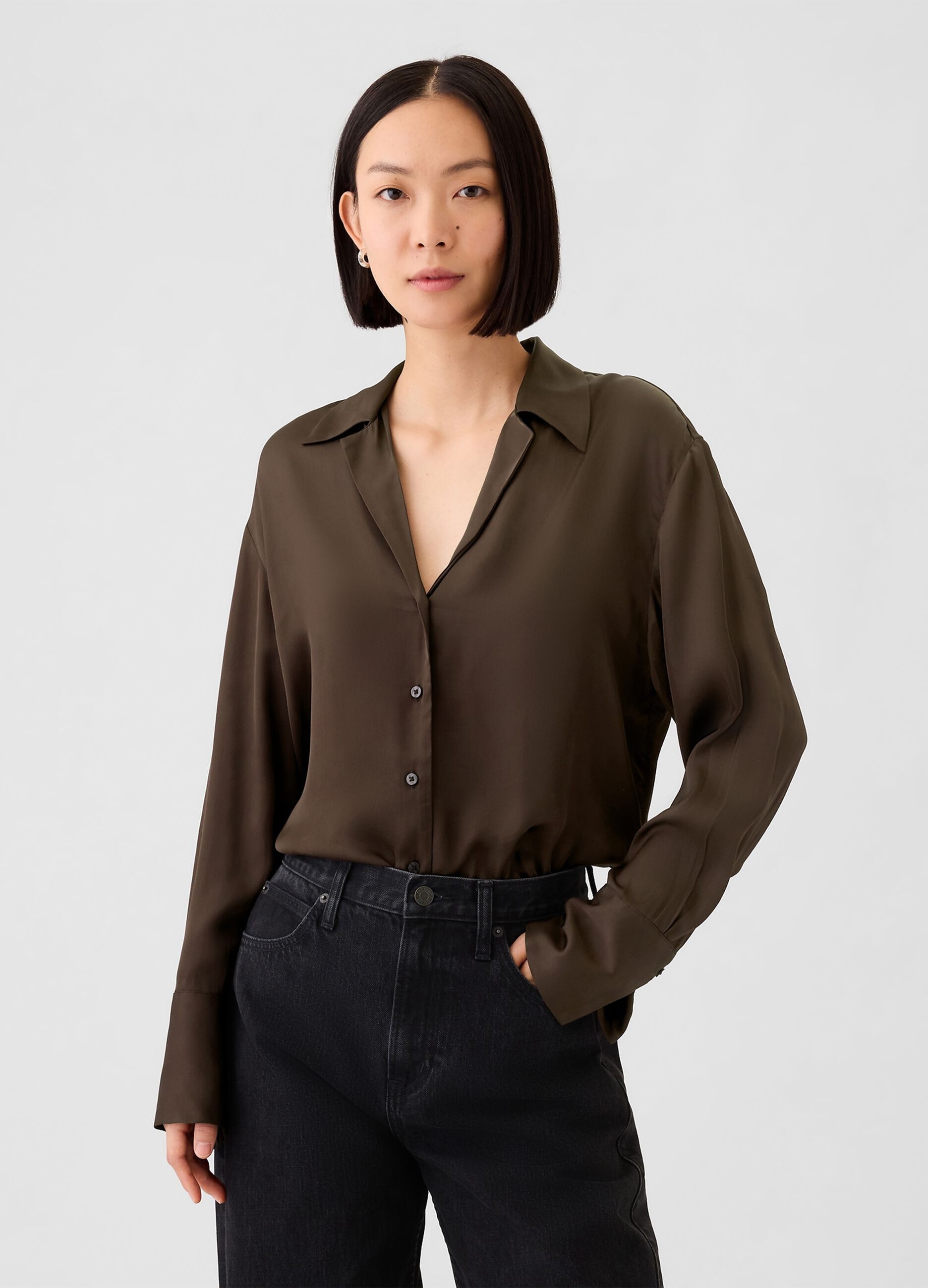 Satin viscose shirt