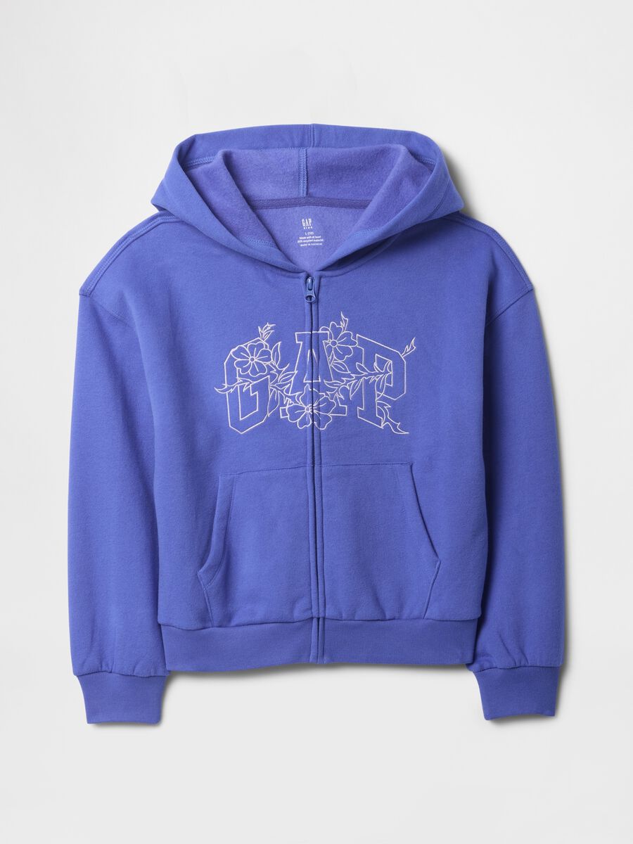 Purple full zip hoodie GAP Kids Girl_4