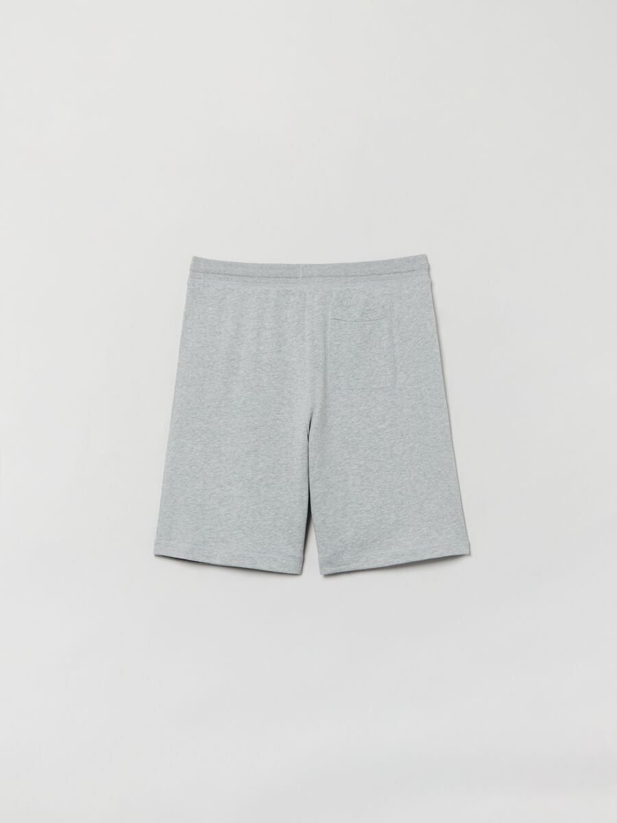 Bermuda jogger in felpa con ricamo logo Uomo_1