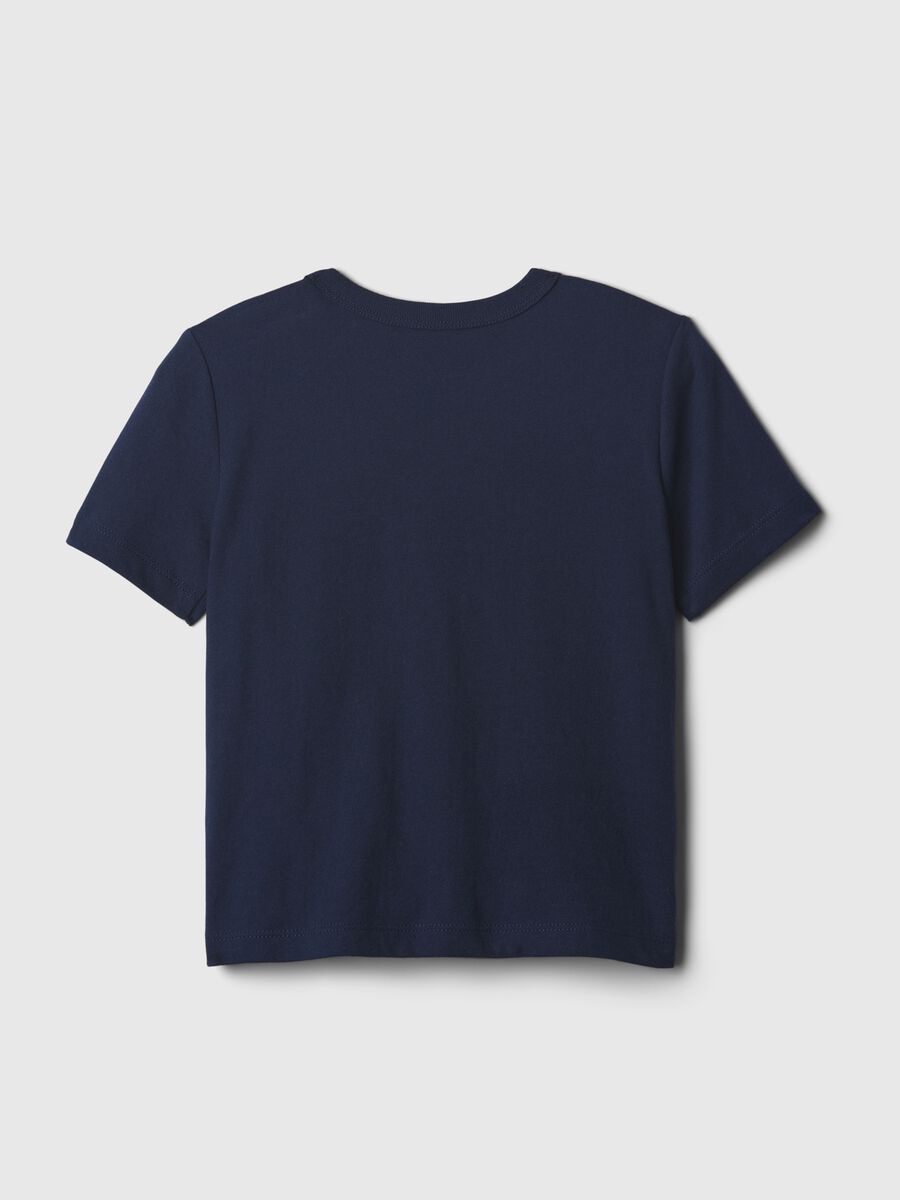 T-shirt in cotone con stampa logo e ruspa Neonato_1