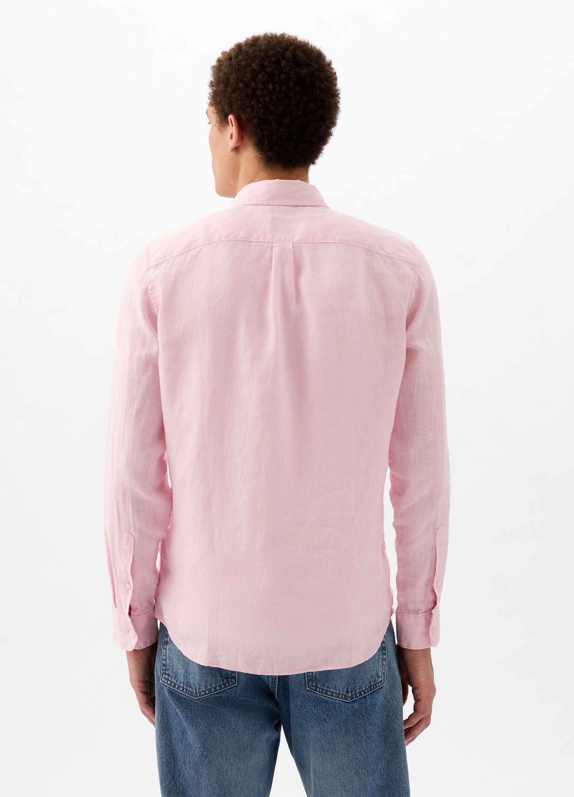 Camicia regular fit in lino_2
