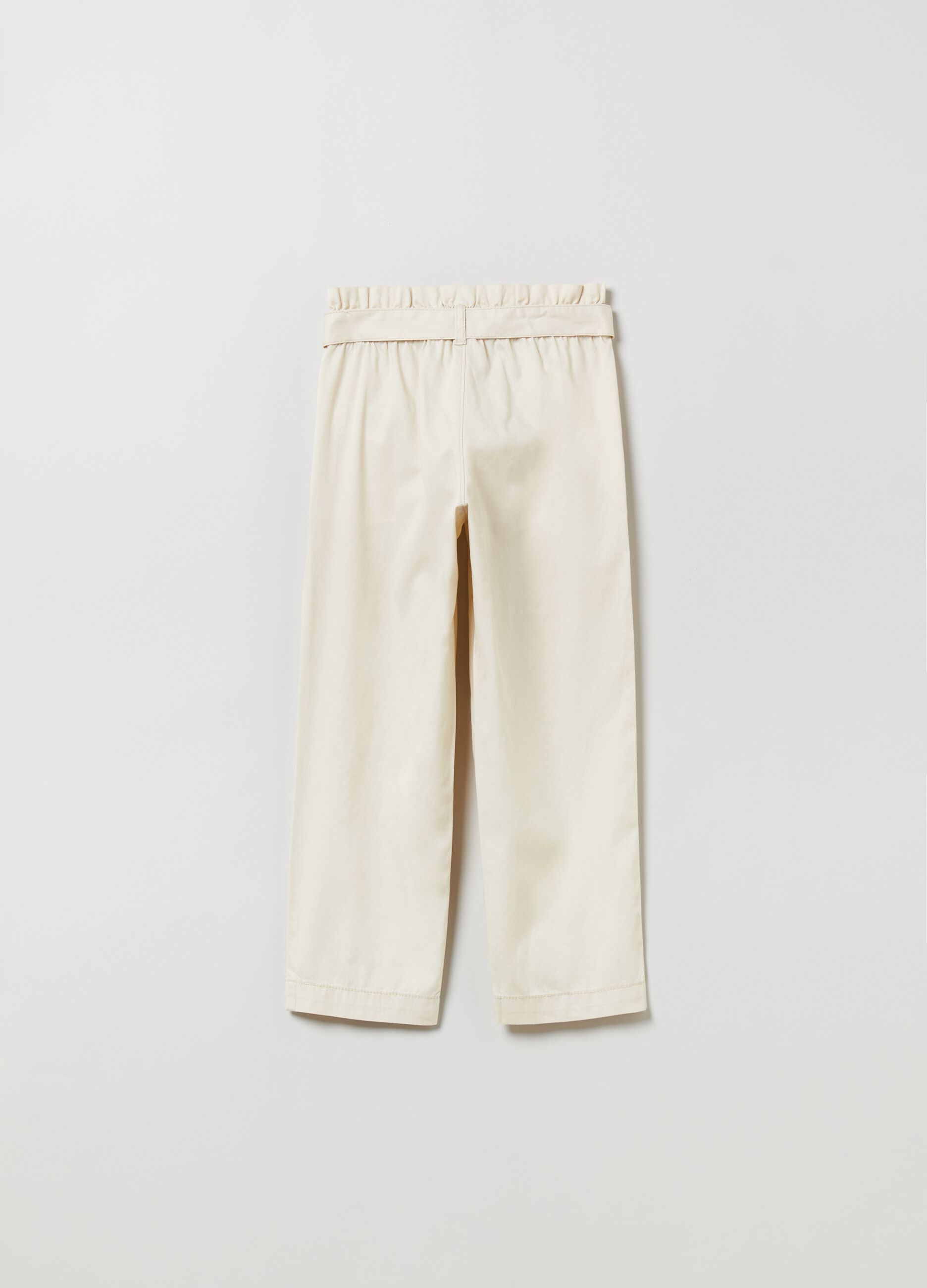 Paper bag trousers with belt_1