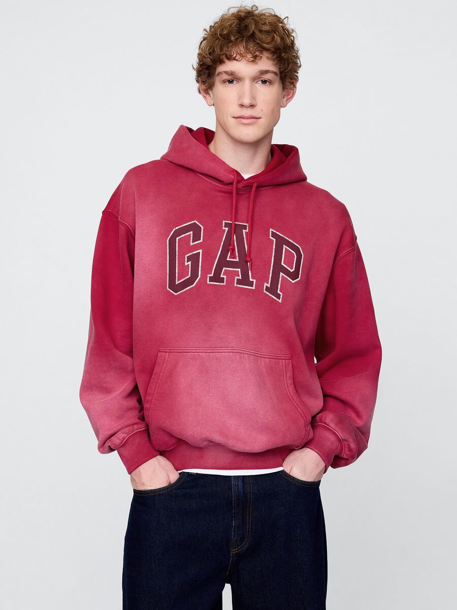 Felpa con cappuccio rossa Gap Unisex_0