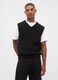 Black pure cotton waistcoat_0