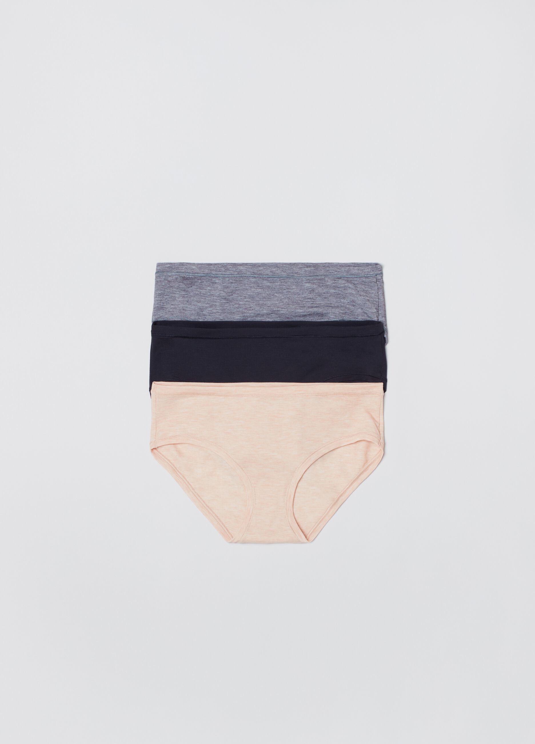 Tripack culotte stretch mélange