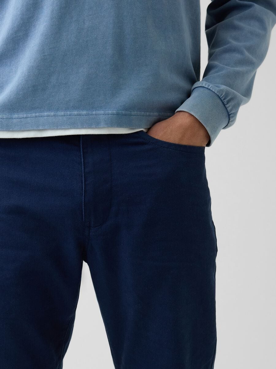 Linen and cotton-blend trousers Man_3
