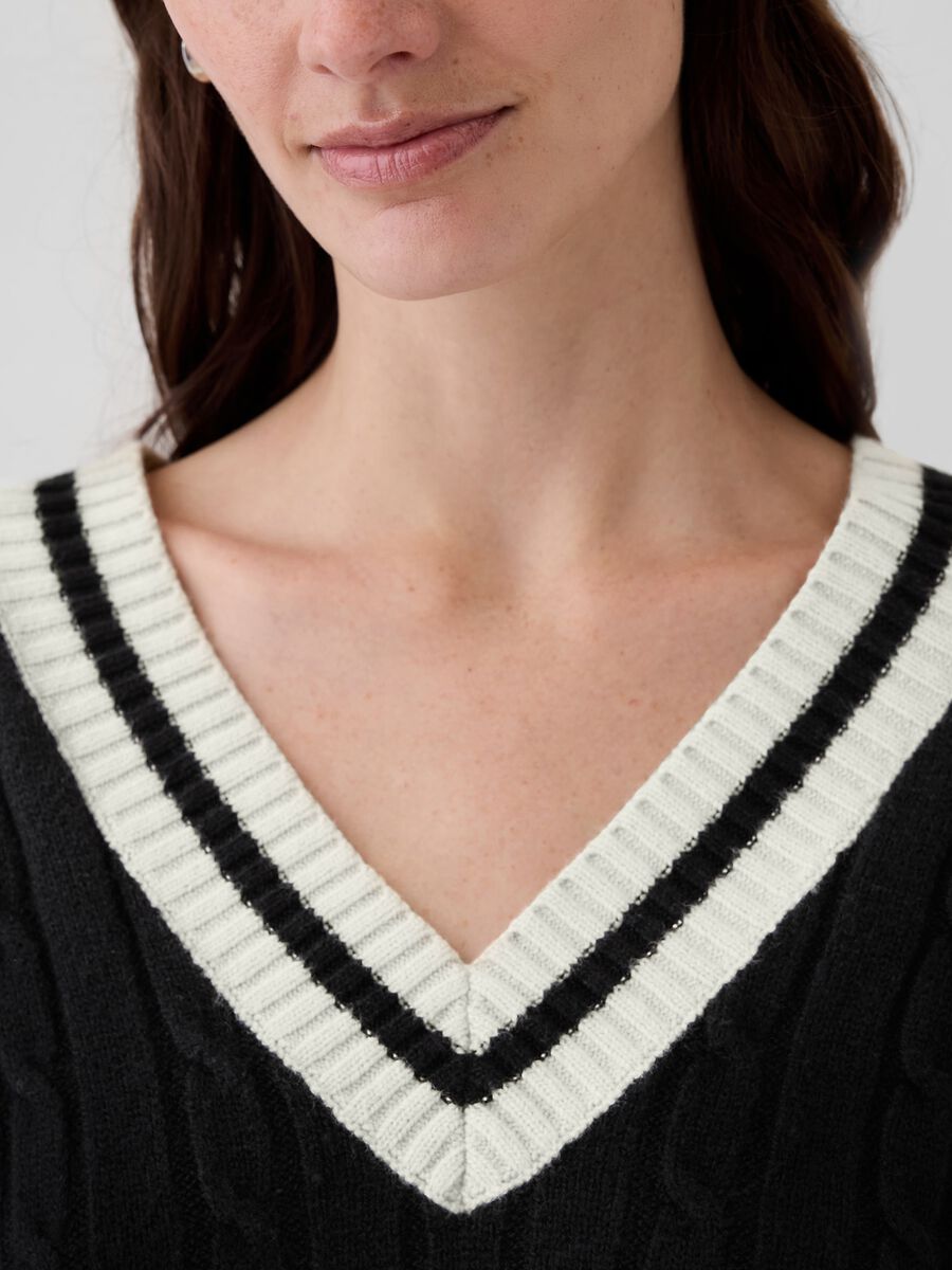 Pullover oversize con profili rigati Donna_3