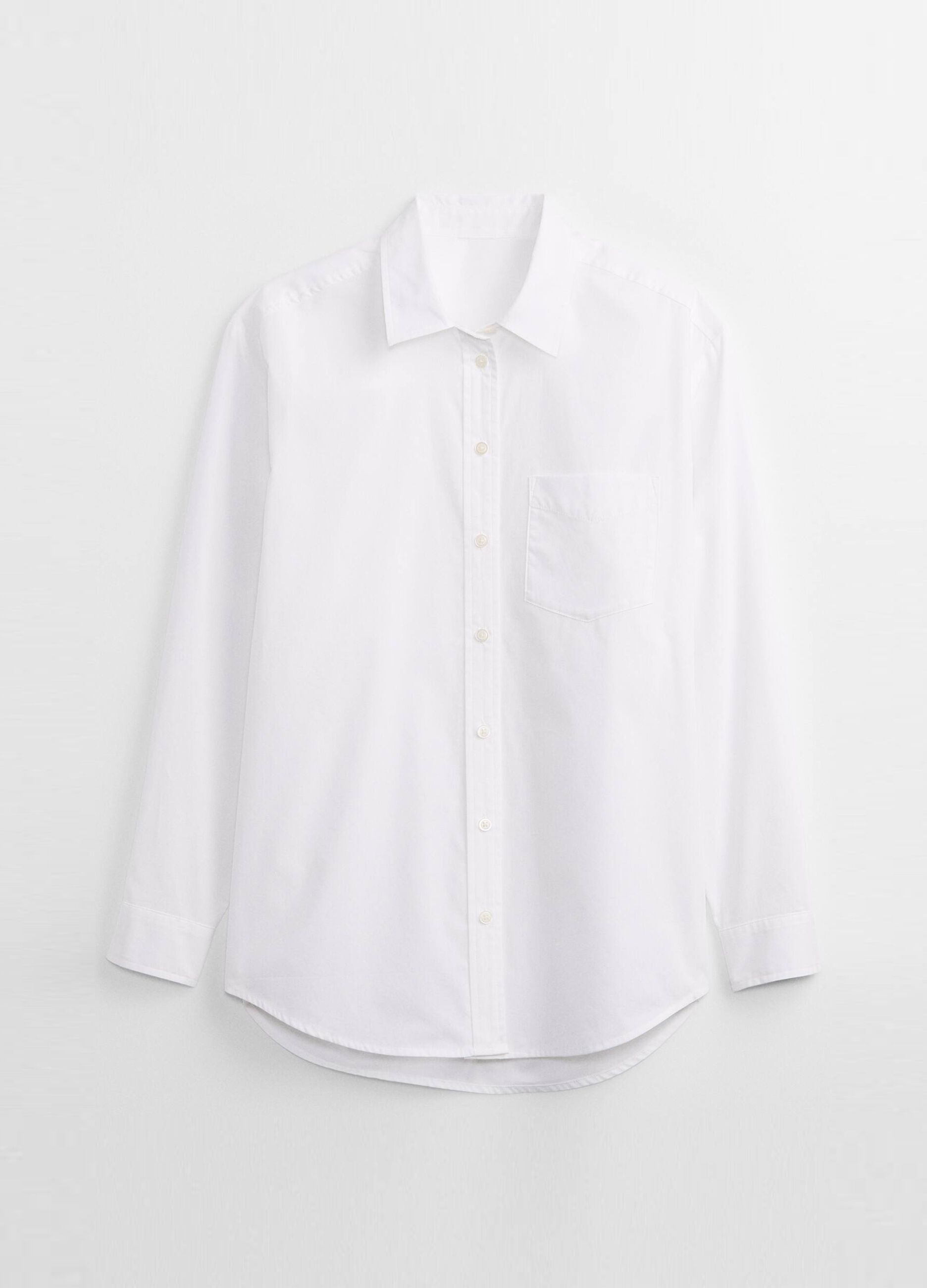 Cotton poplin oversized shirt