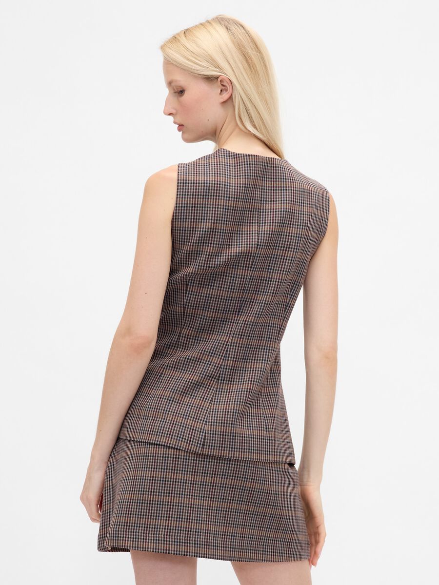 Multicolor vest in stretch fabric Woman_2