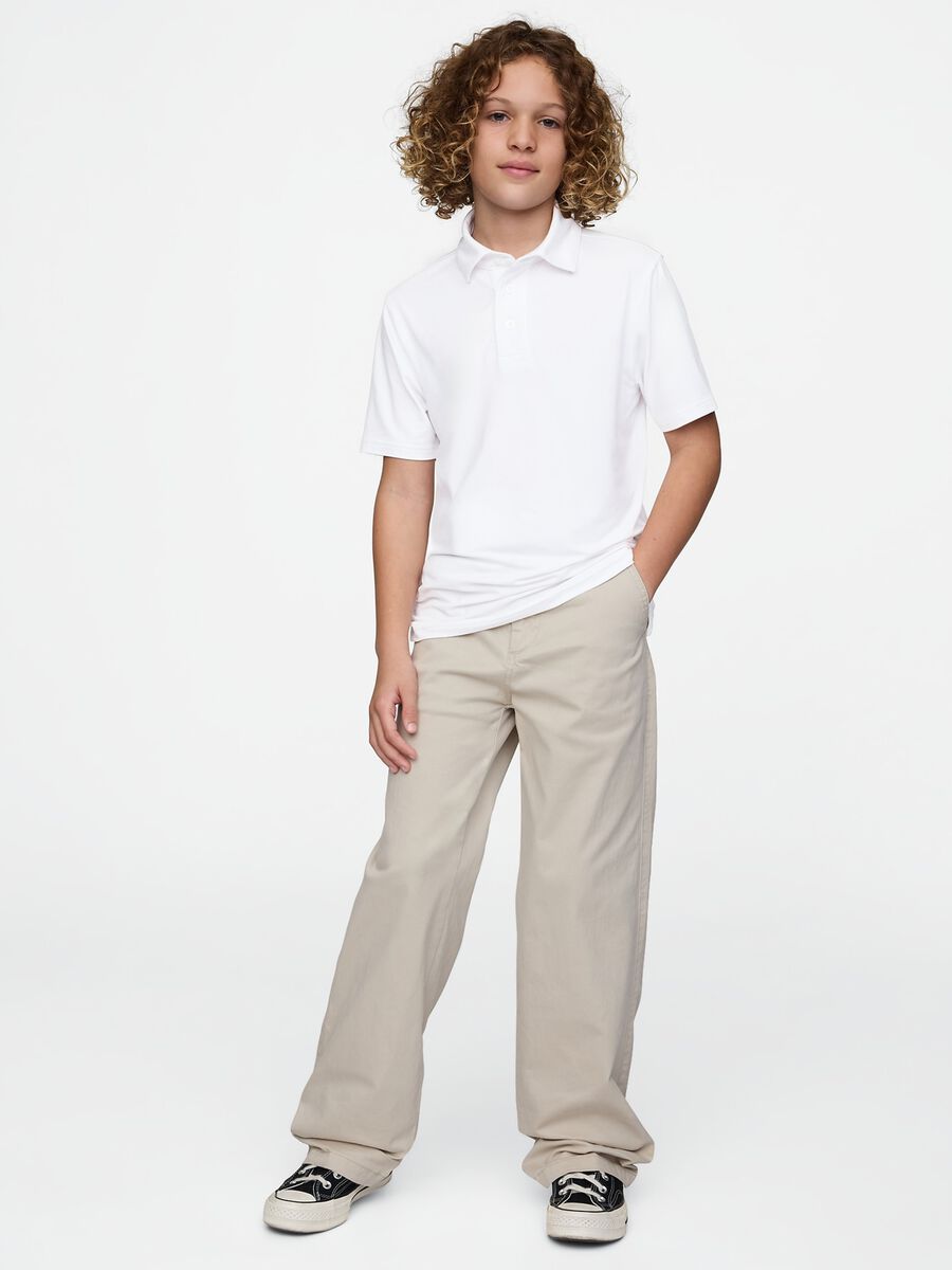 Short Sleeve Stretch Fabric Polo by GAP Kids Boy_1