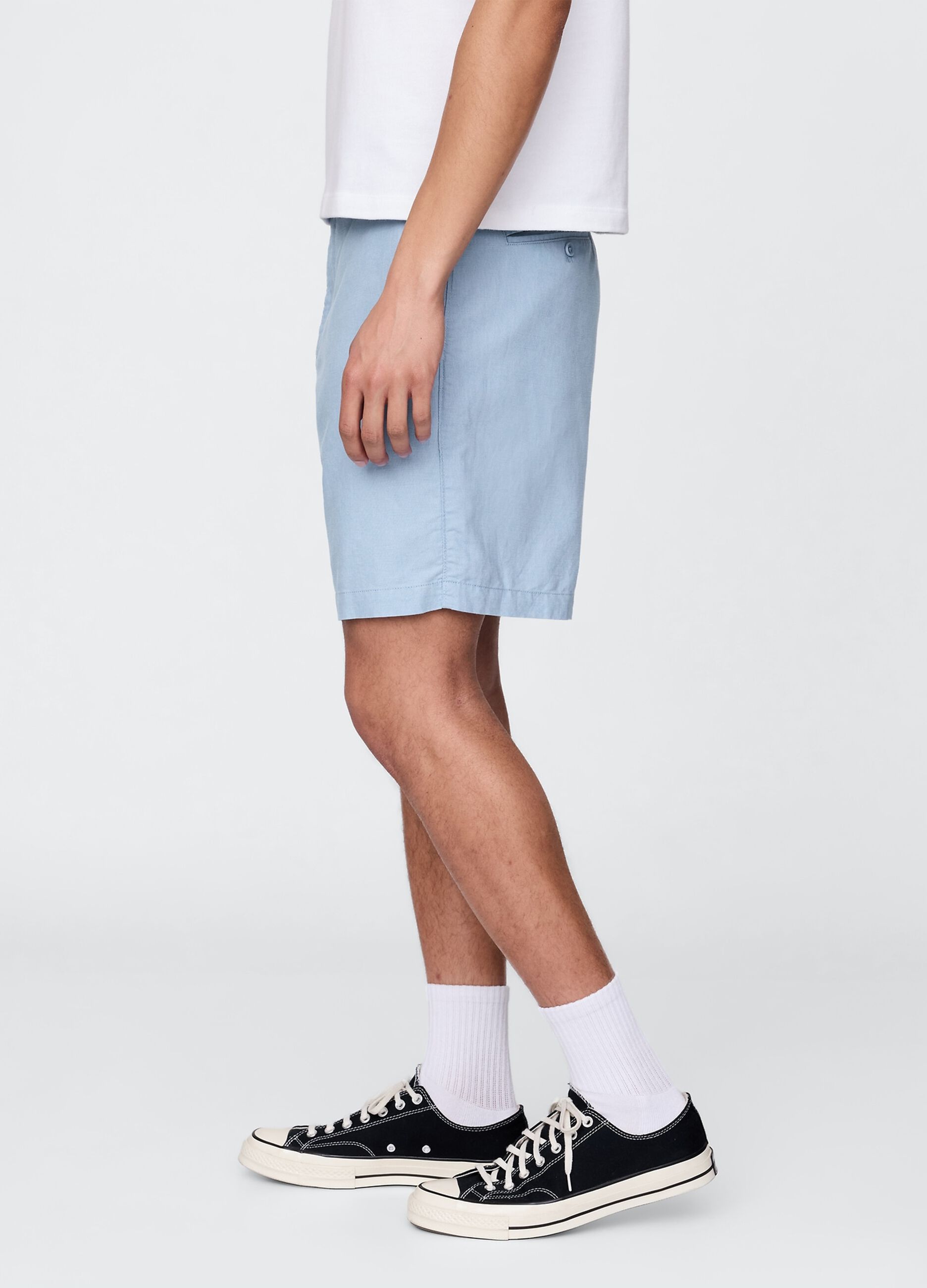 Shorts azzurri in lino e cotone Gap_5