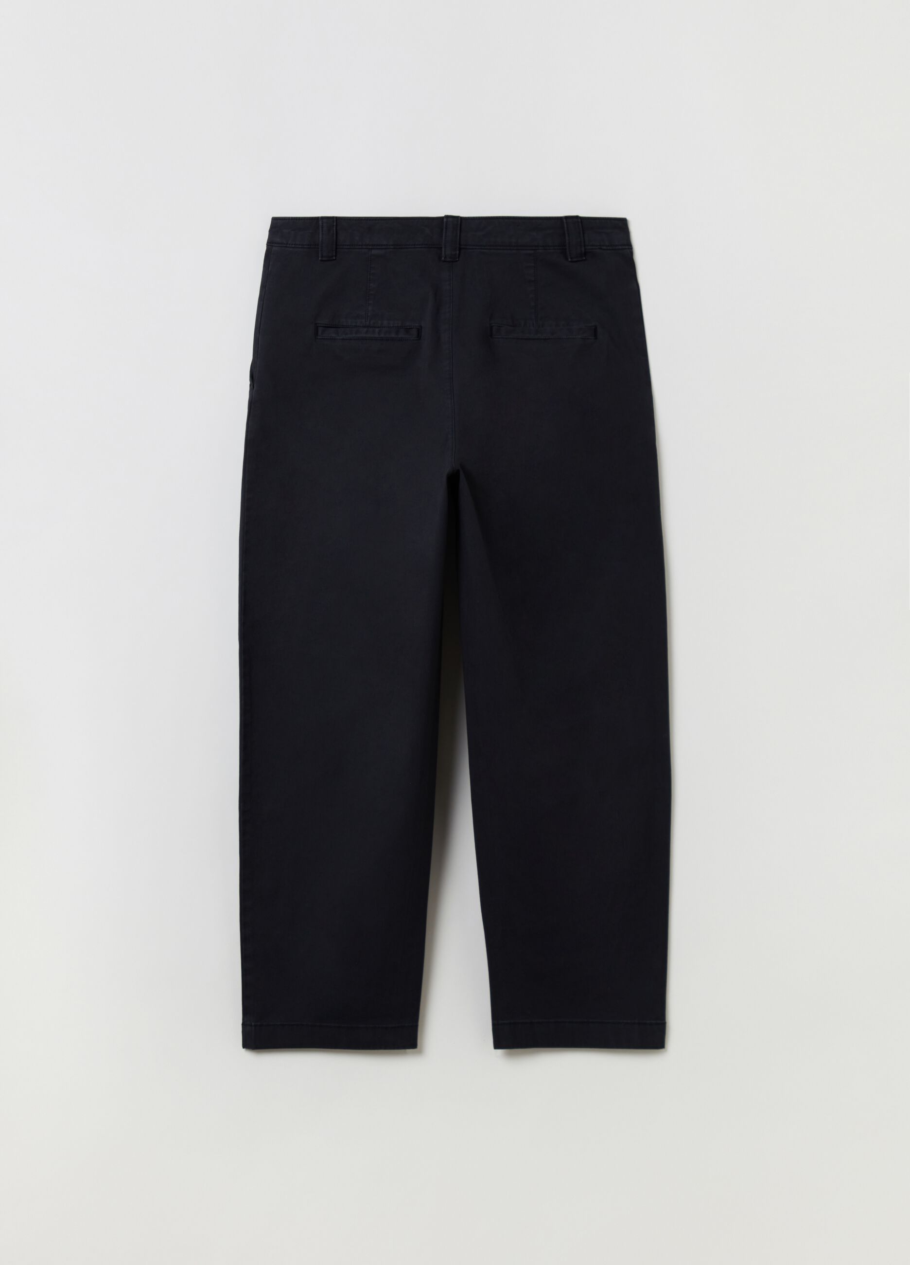 Straight-fit chino trousers in stretch cotton