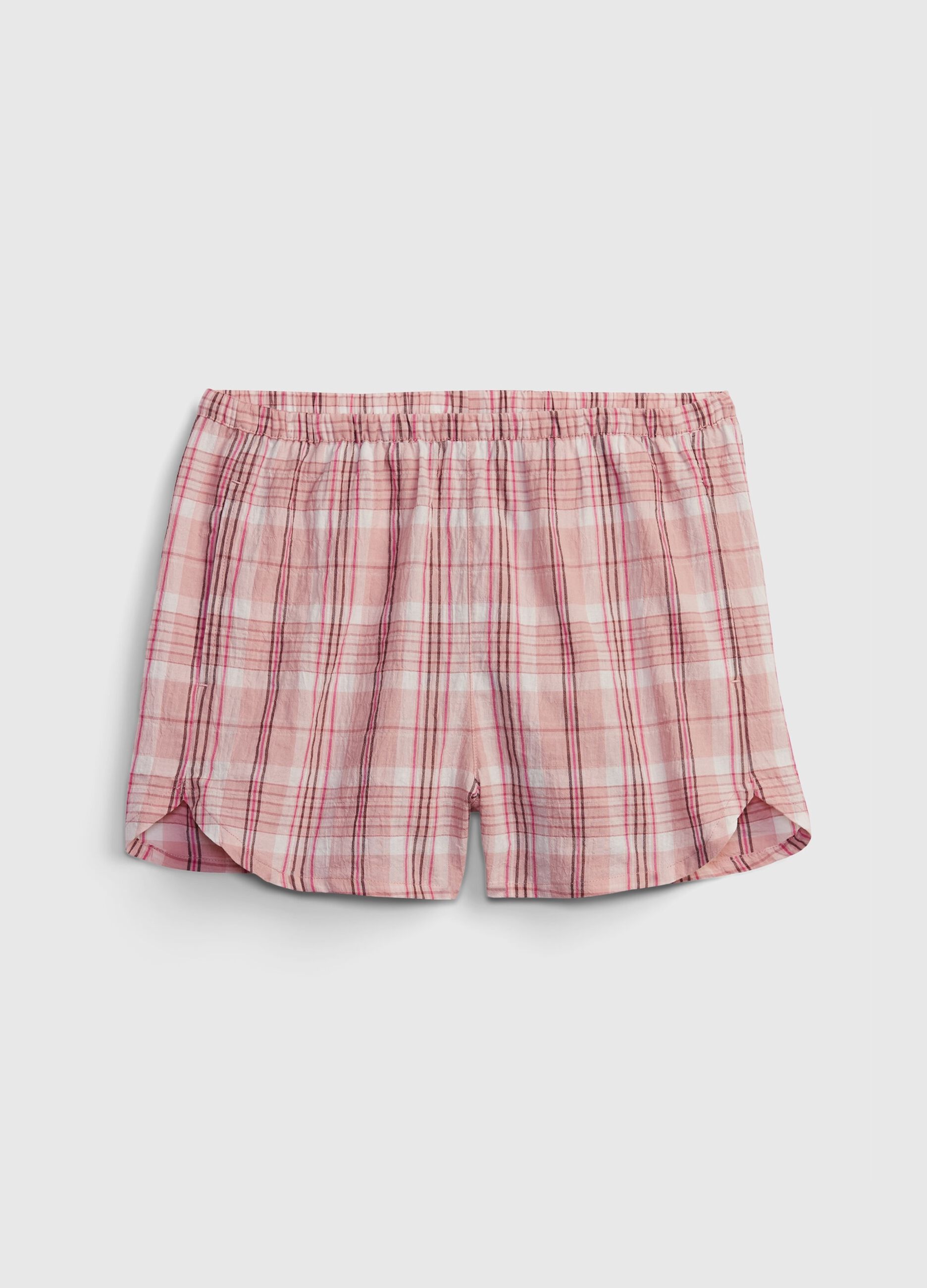Pyjama shorts with check print