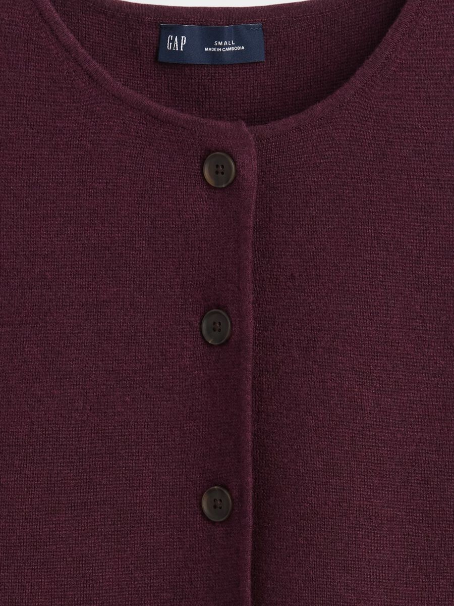 Gilet viola in misto fibre Donna_4