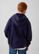 Felpa in misto cotone blu da bambino regular fit con cappuccio e logo_1