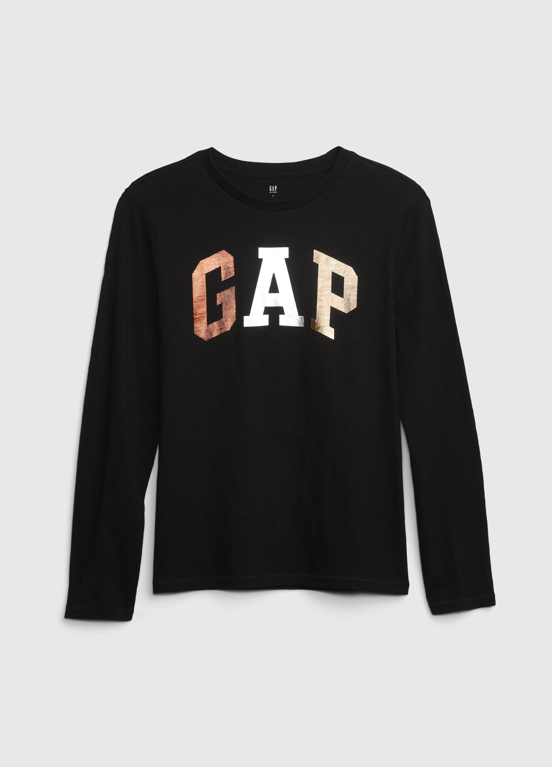 Long-sleeved T-shirt with logo print