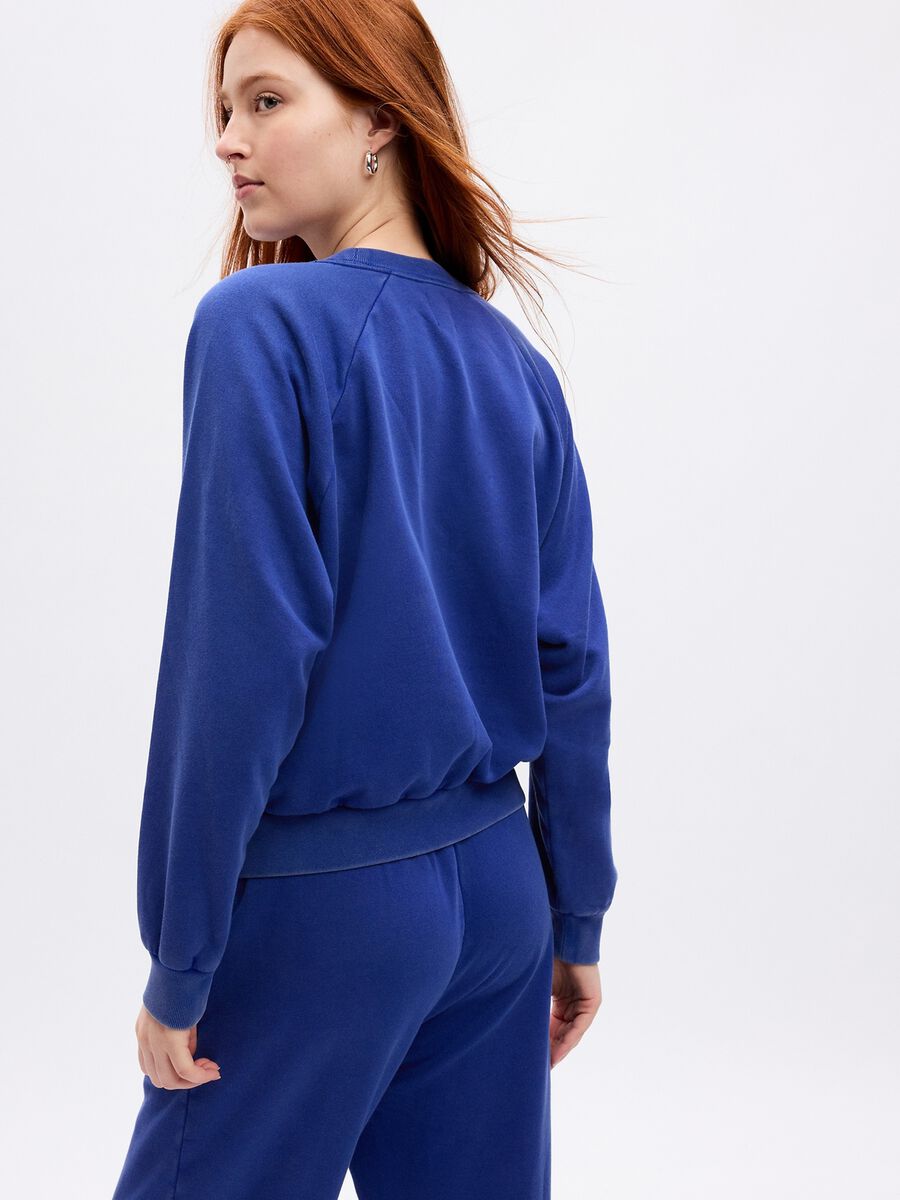 Felpa girocollo con maniche raglan Donna_1