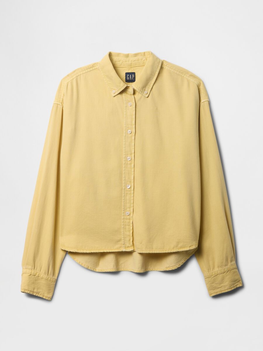 Camicia cropped gialla Gap Donna_3