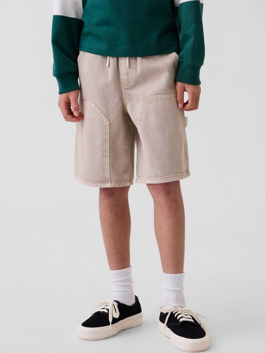 Shorts cargo in puro cotone Bambino_1