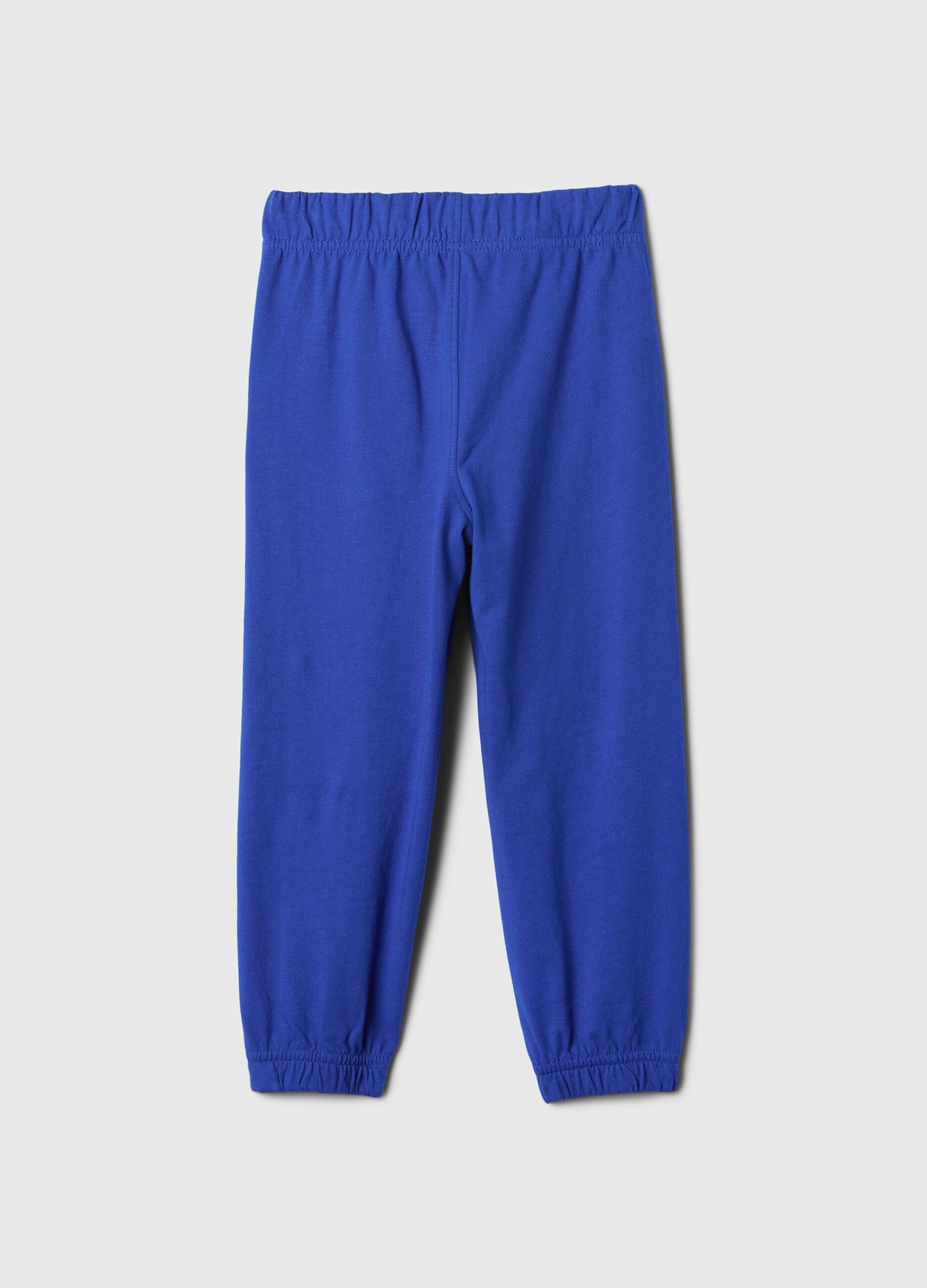 Joggers in felpa con coulisse e profili elasticati_1