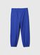Fleece joggers with drawstring and elasticated edging_1