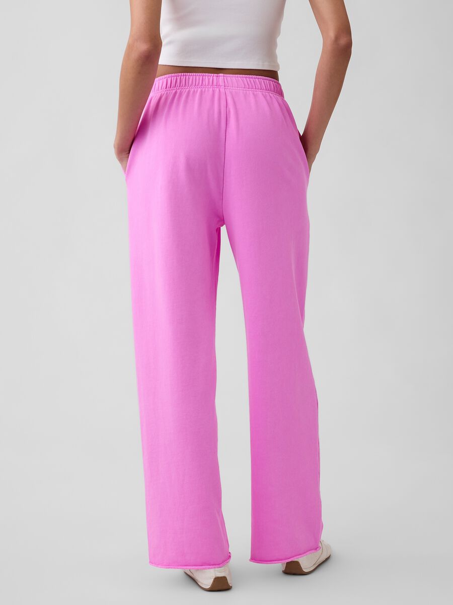 Pantaloni a palazzo in misto cotone Donna_3