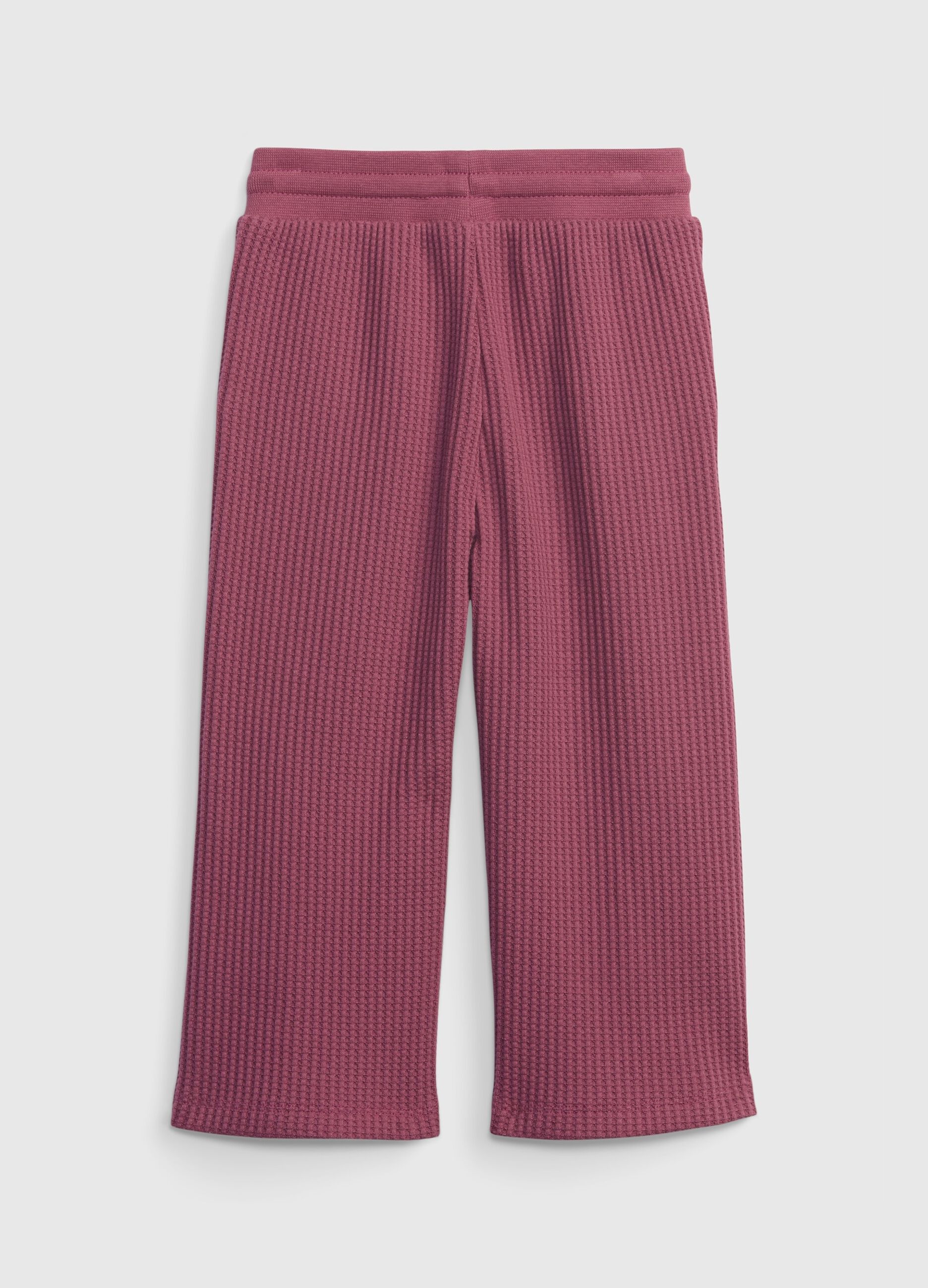 Trousers with drawstring and waffle weave_2