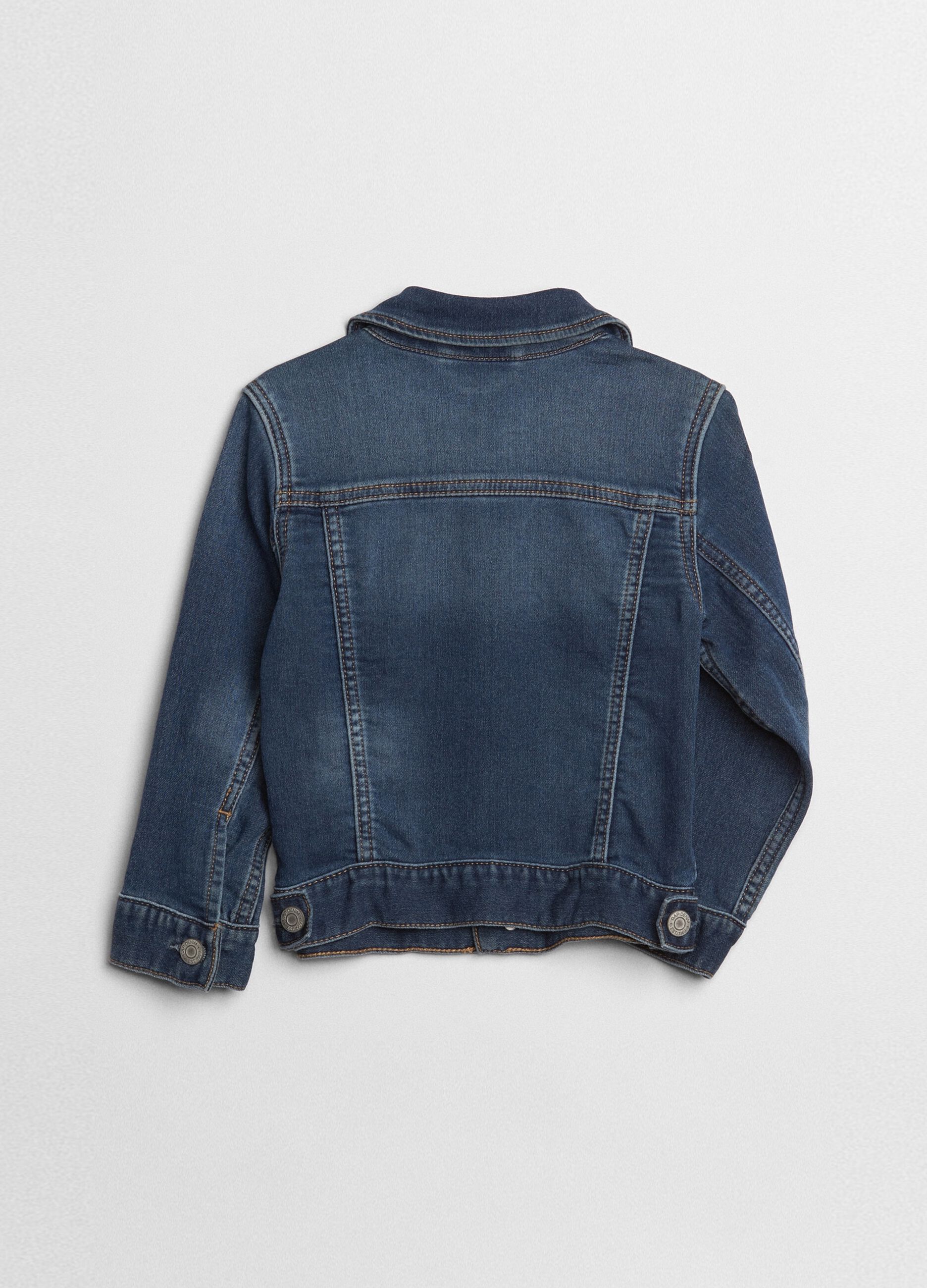 Stretch denim jacket with fading
