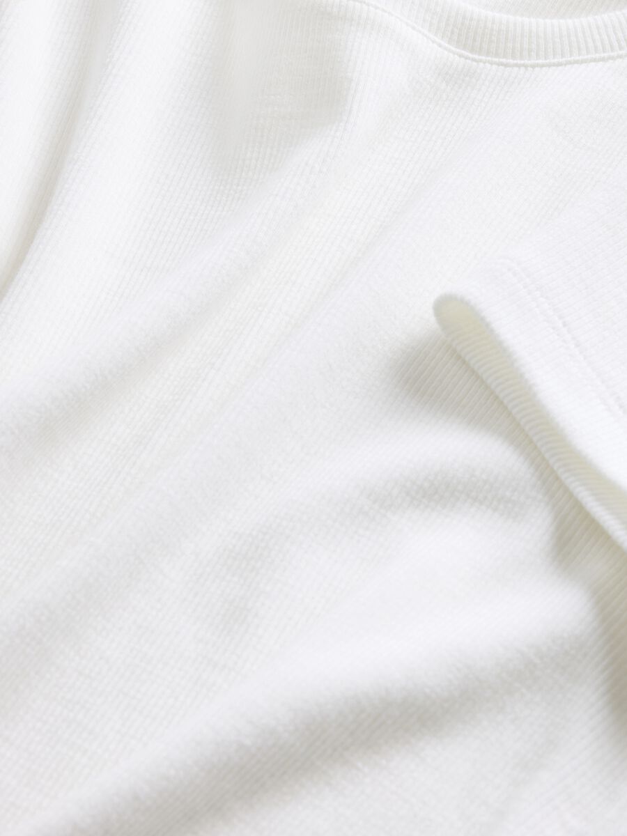 T-shirt bianca in cotone e modal elasticizzato Gap Donna_4