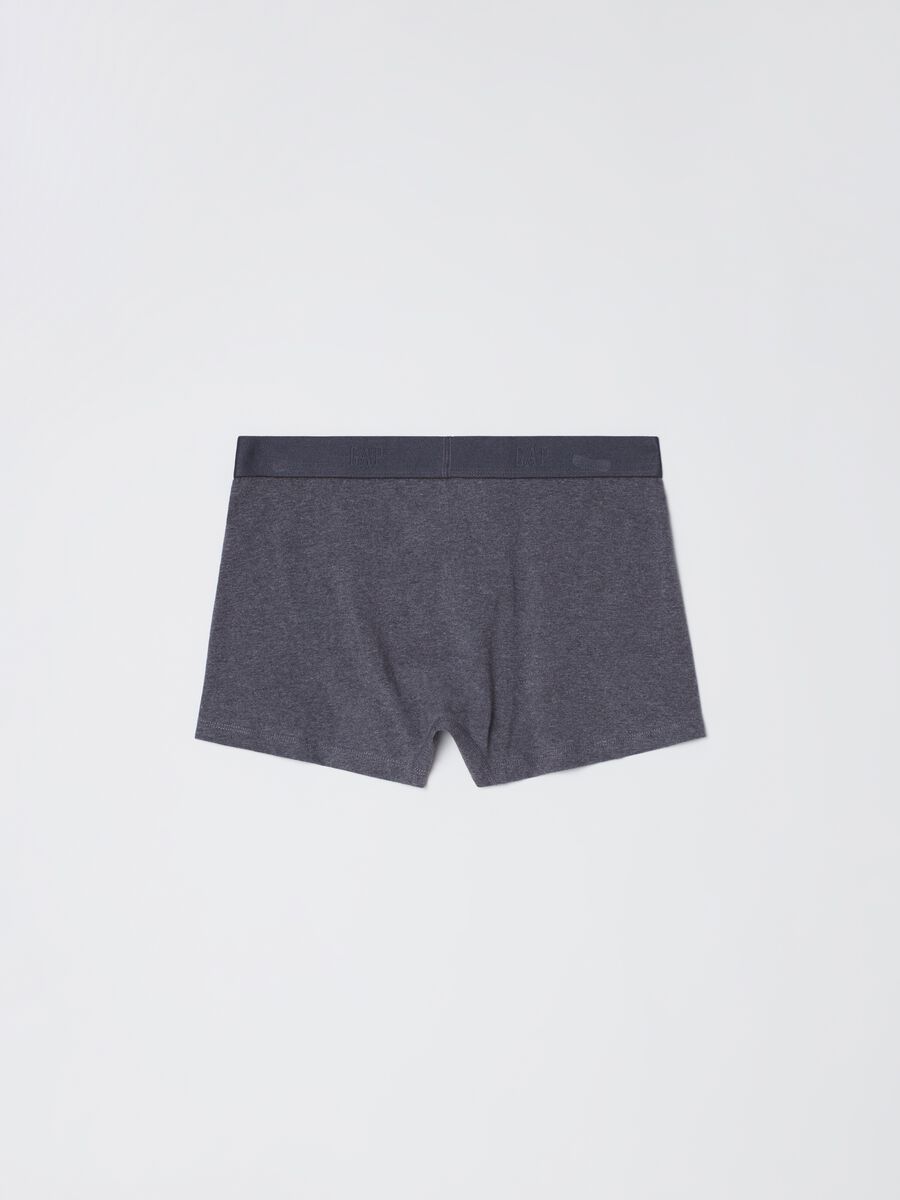 Mélange boxer shorts in stretch organic cotton Man_1