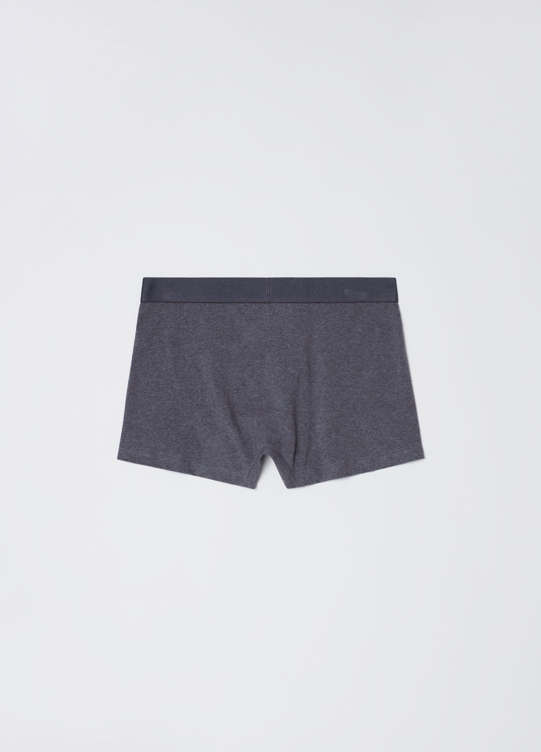 Mélange boxer shorts in stretch organic cotton_1