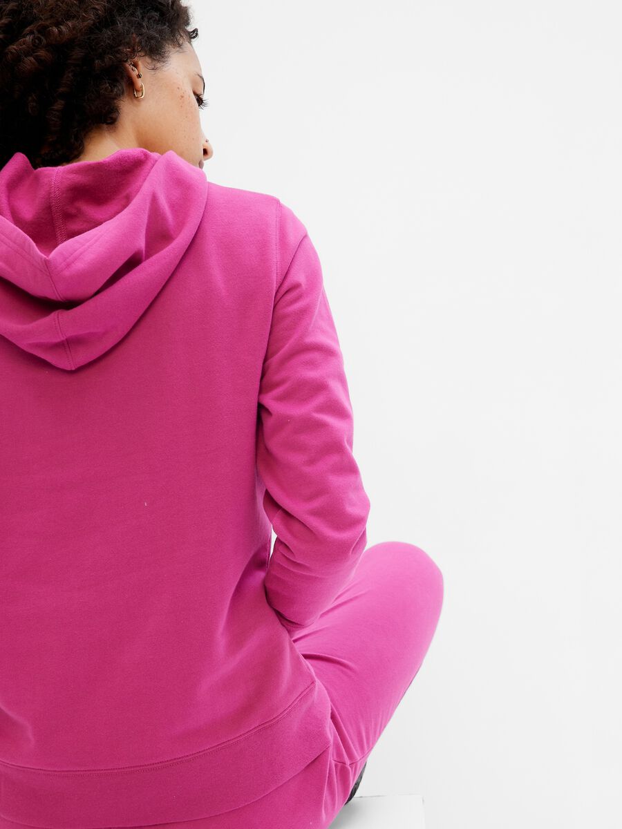 Felpa con cappuccio ricamo logo Donna_1