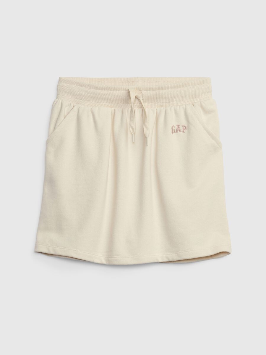 Skirt with drawstring and embroidered logo Girl_0