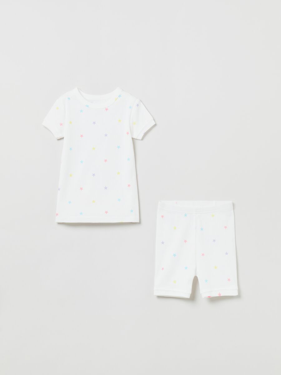 Pyjamas in organic cotton with star print Newborn_0