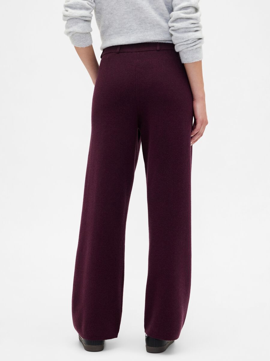 Pantaloni viola da donna in misto cotone Donna_2
