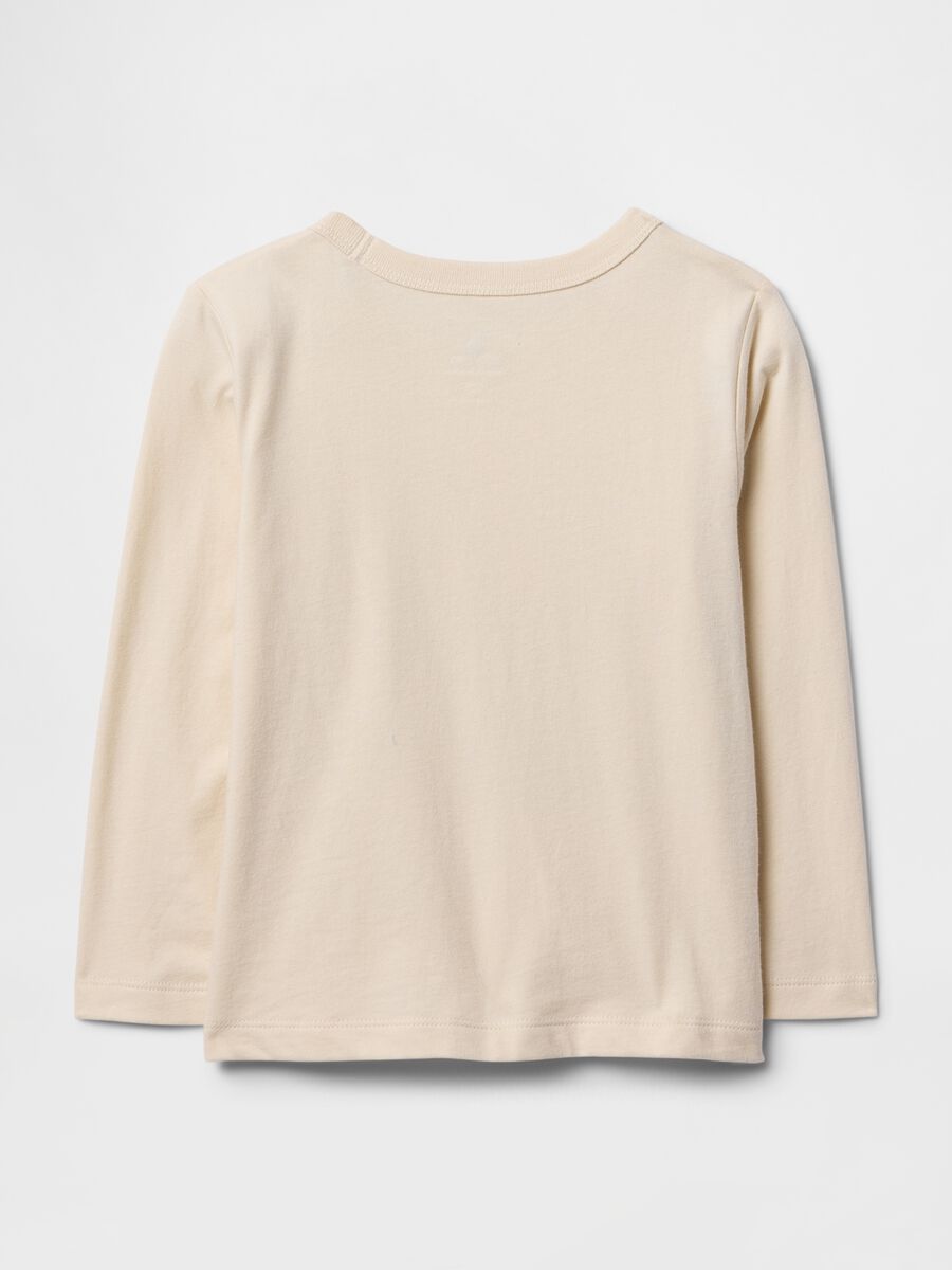 T-shirt beige con stampa GAP e escavatore Bimbo_1