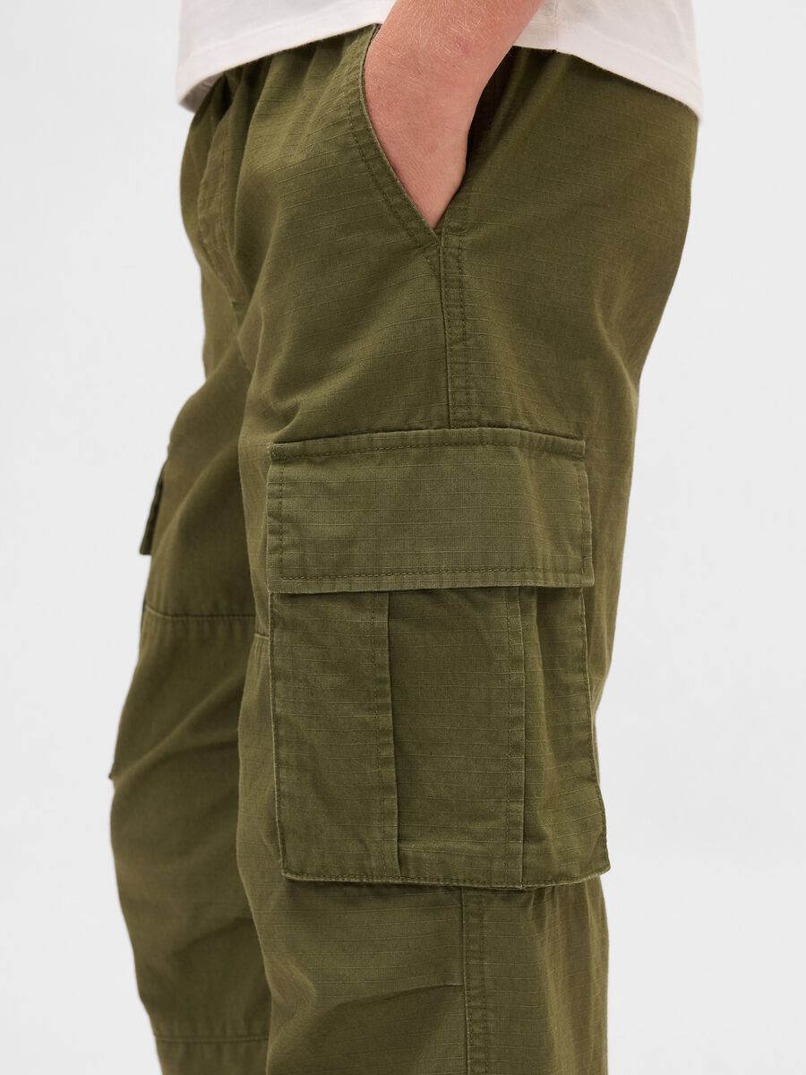 Green cargo trousers for boys Boy_4