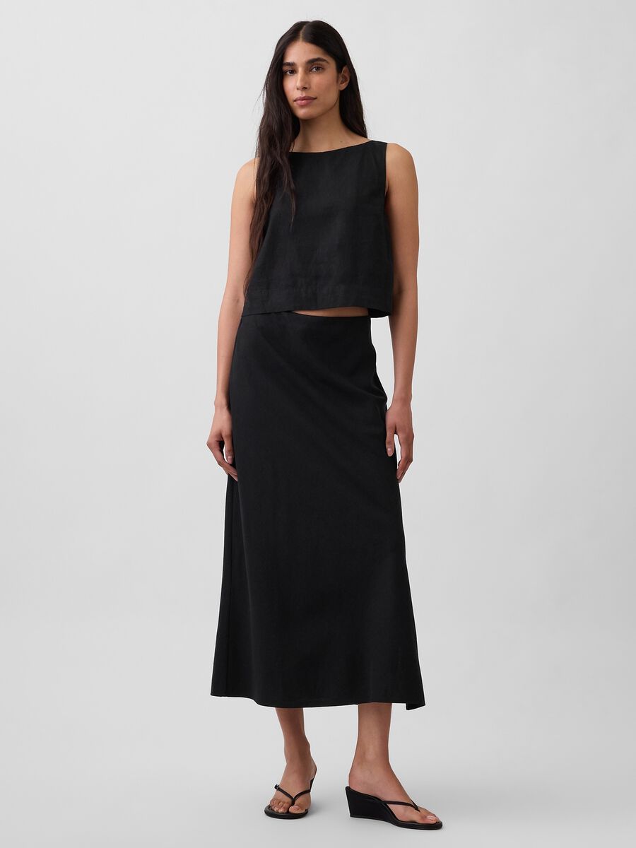 Gonna lunga in misto lino Donna_0