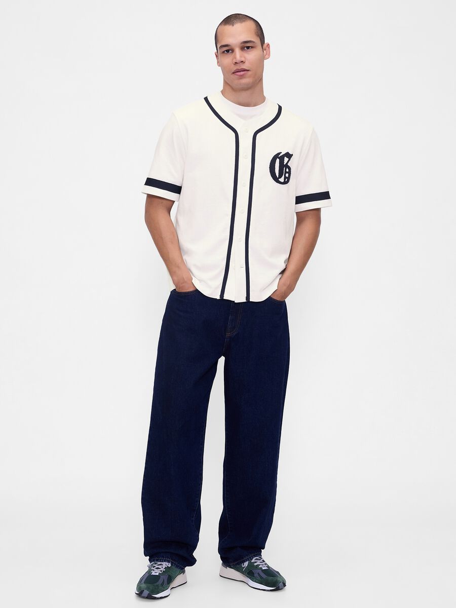 T-shirt baseball in cotone Uomo_2