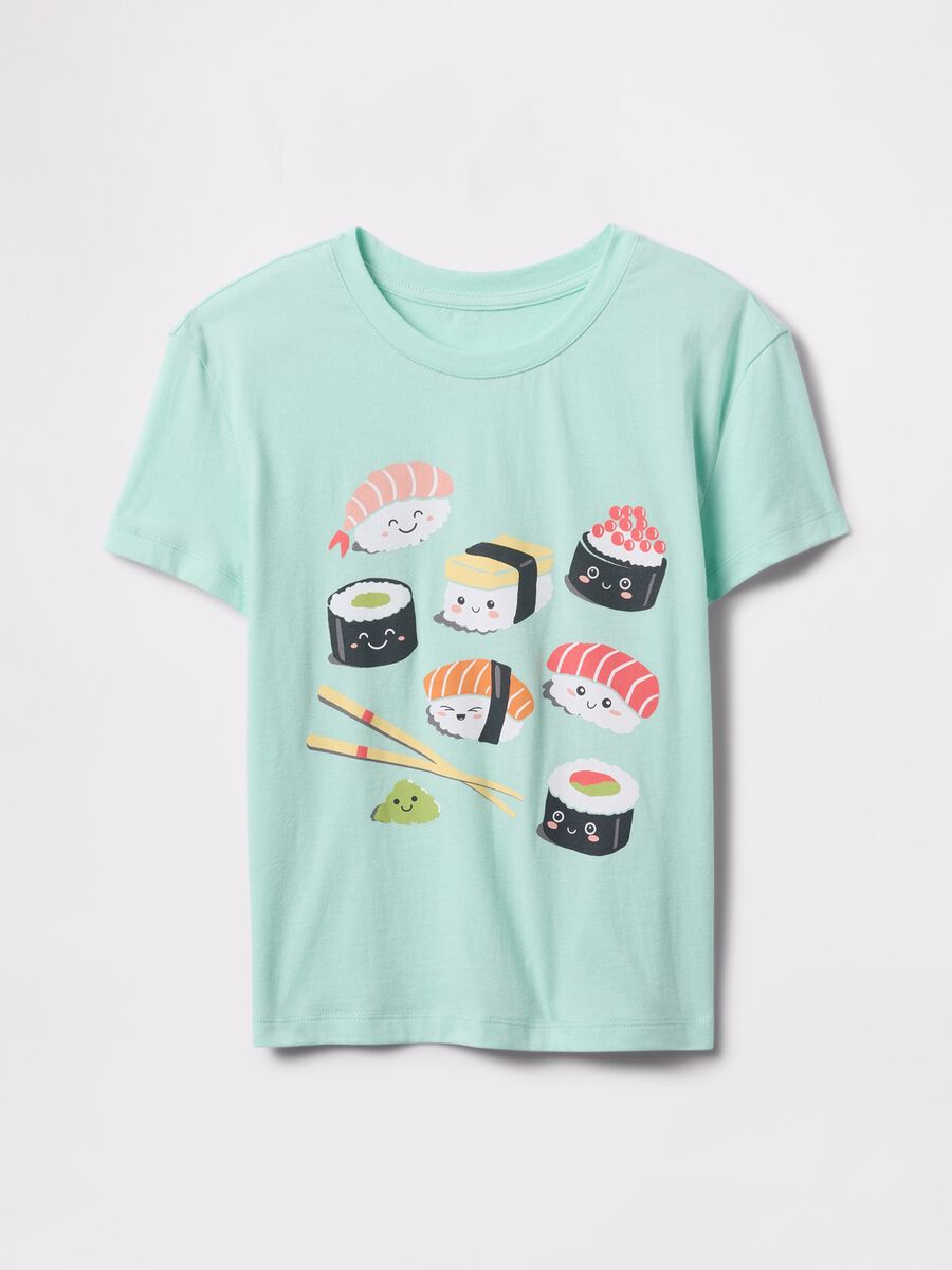 T-shirt con disegni di sushi in cotone GAP Kids Bambina_2