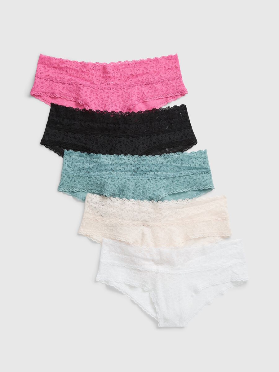 Lace Brazilian-cut briefs multi pack Woman_0