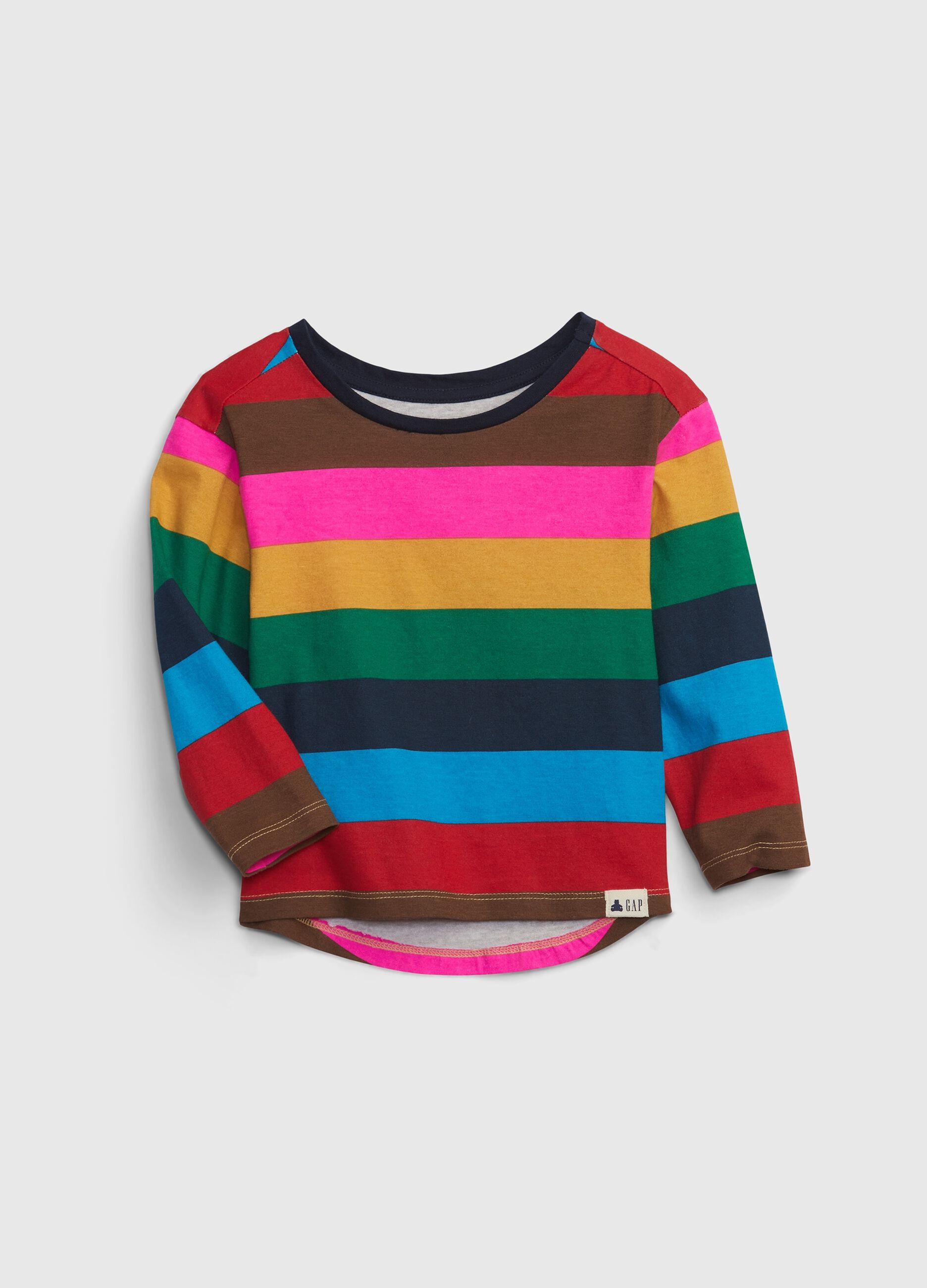 Happy Stripe long-sleeved T-shirt