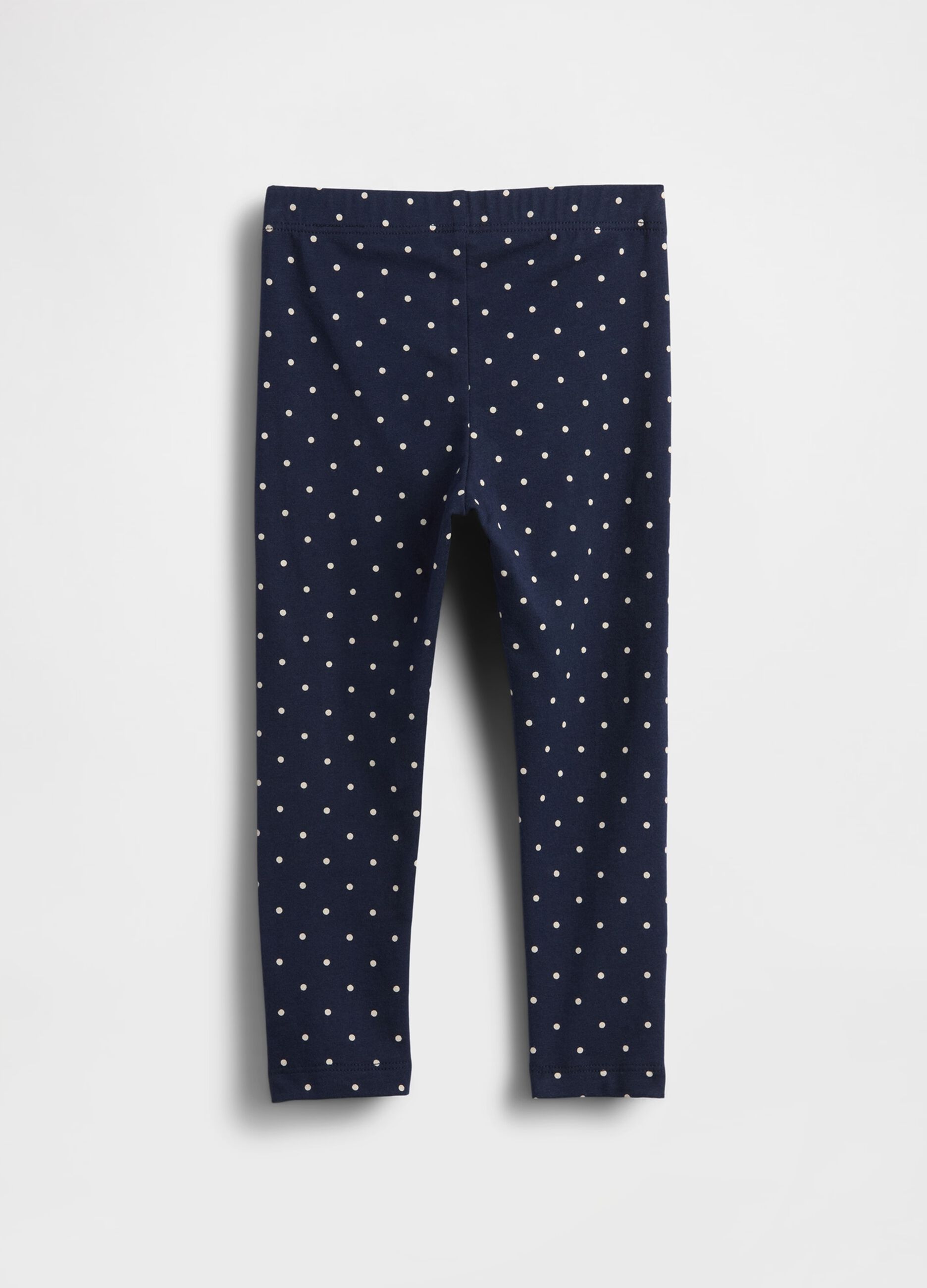 Leggings blu con cuori e pois
