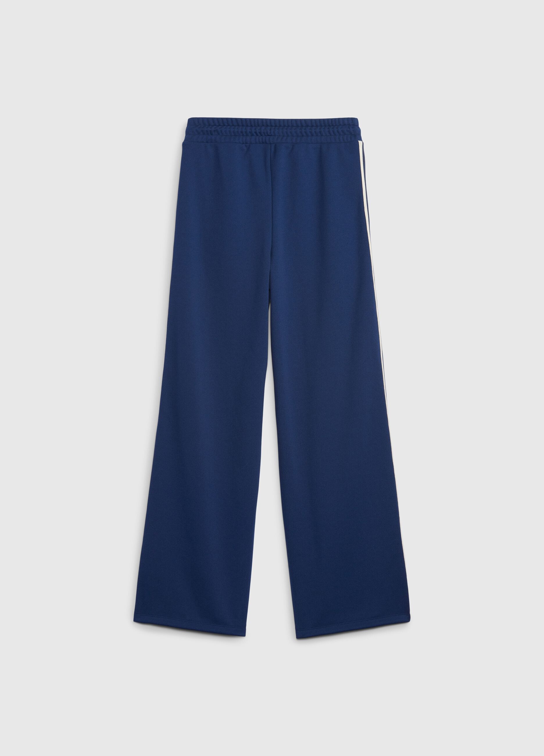 Wide-leg joggers with contrasting bands_1