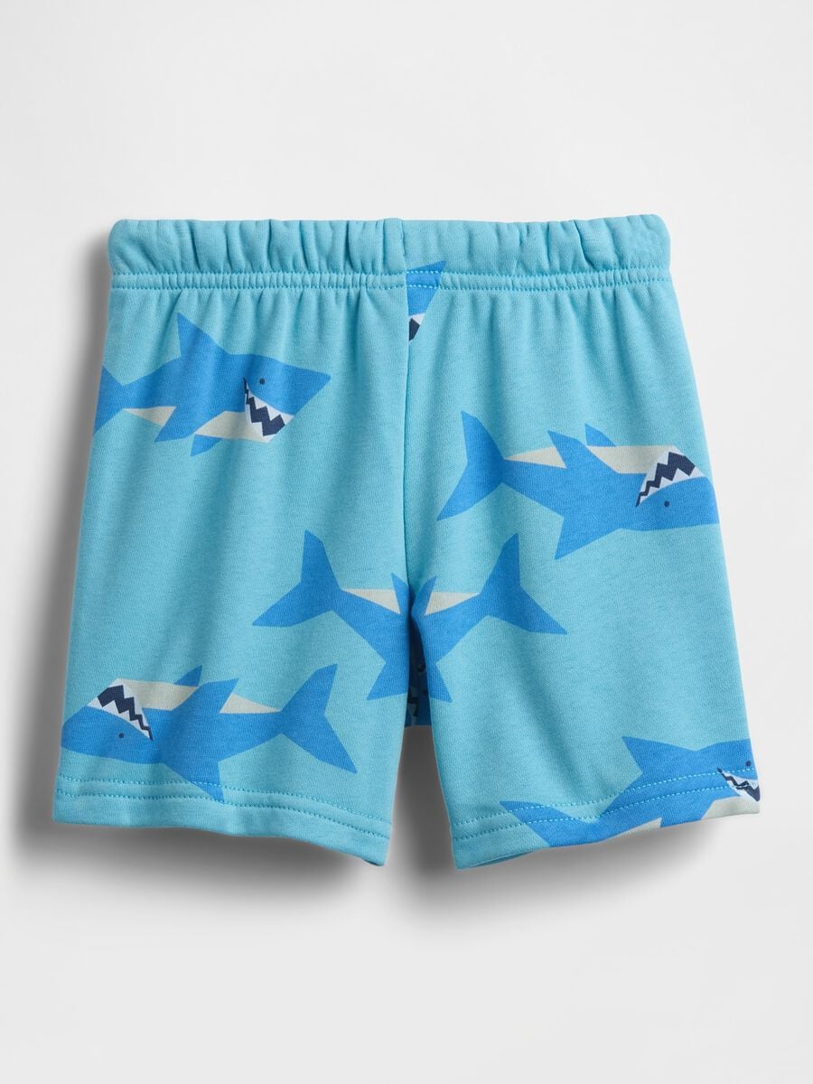 Shorts in misto cotone con logo GAP Bimbo_1