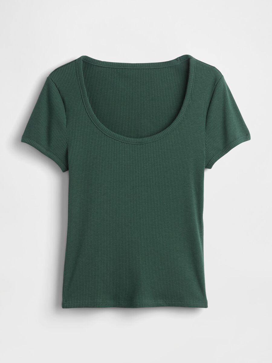 Short-sleeved green t-shirt Woman_4