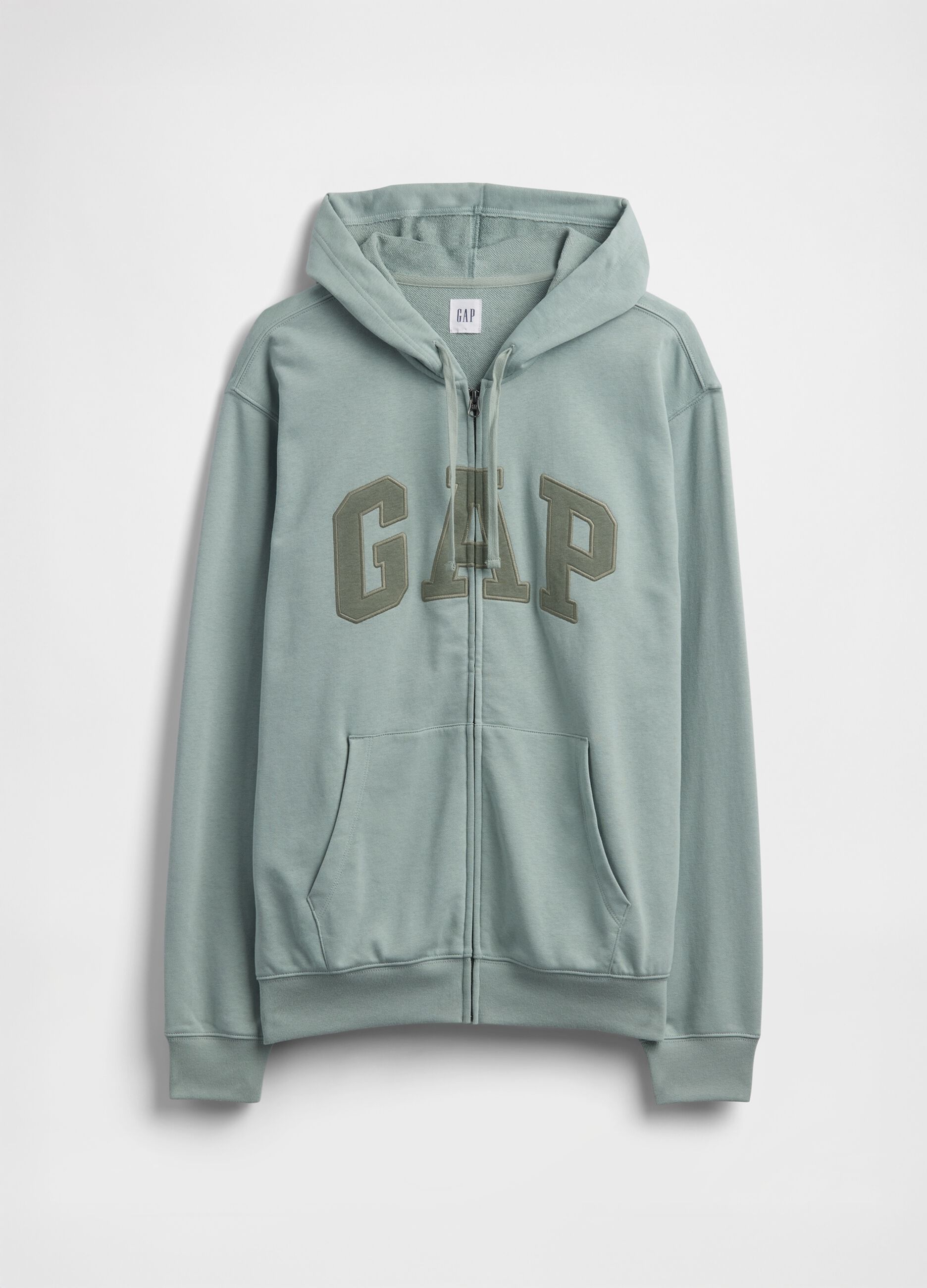 Felpa con cappuccio e logo in misto cotone