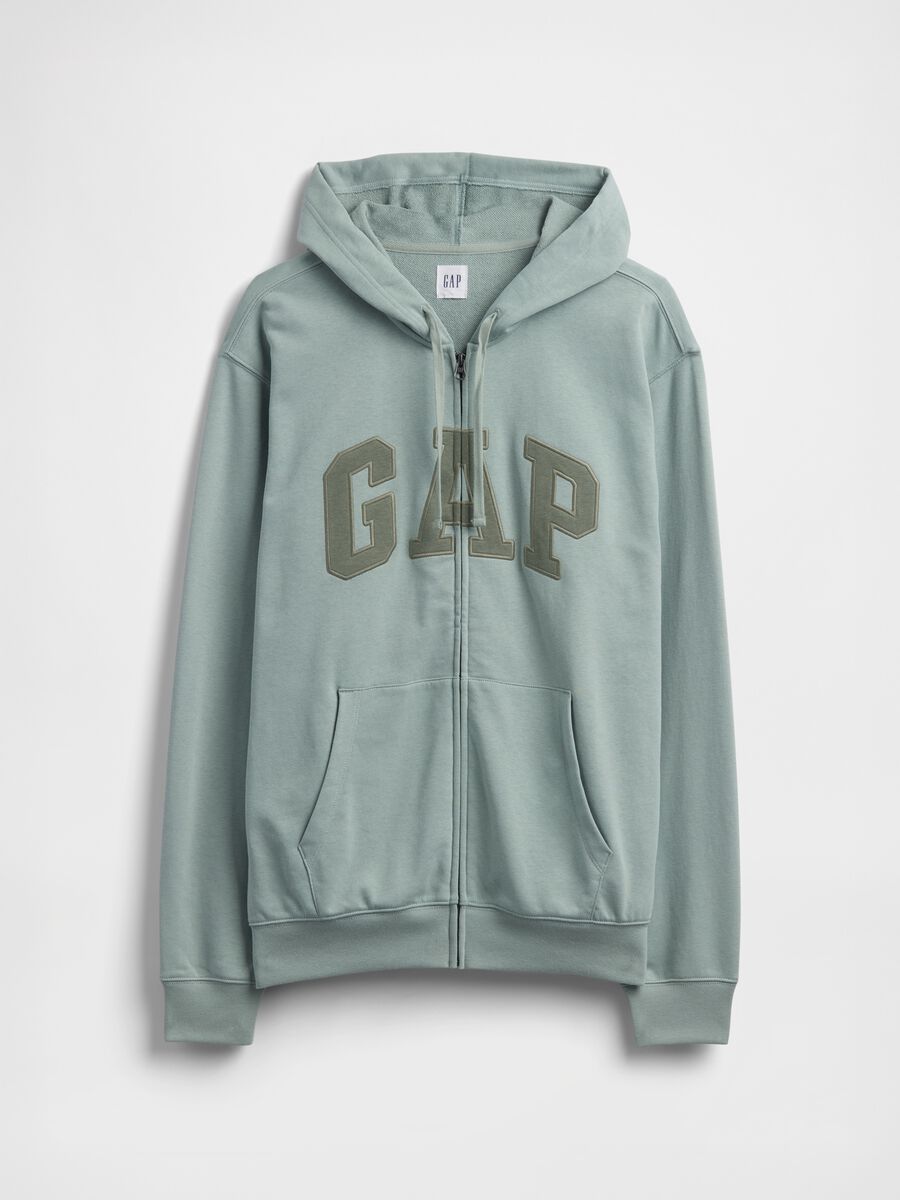 Felpa con cappuccio e logo in misto cotone Uomo_3